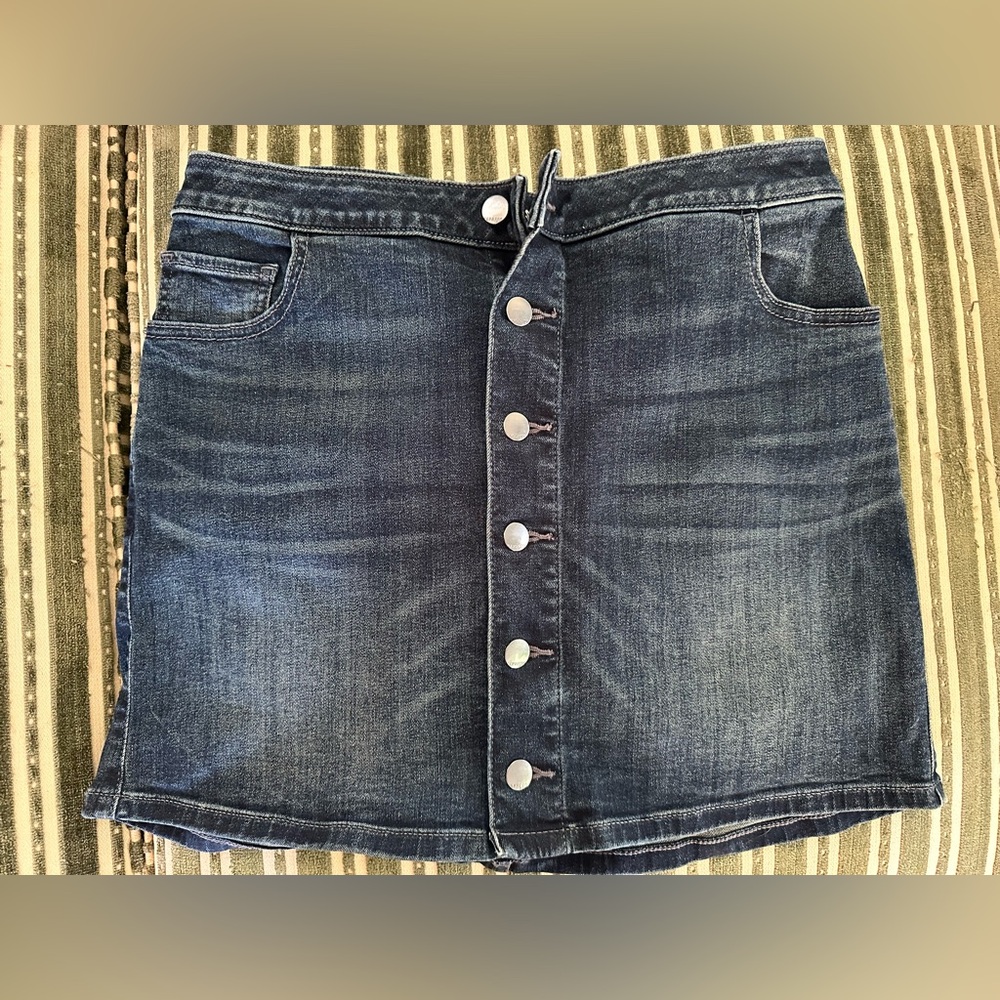 Express Dark Blue Denim Skirt